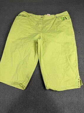 Ruby Rd Womens Lime Green Bermuda Shorts 20W